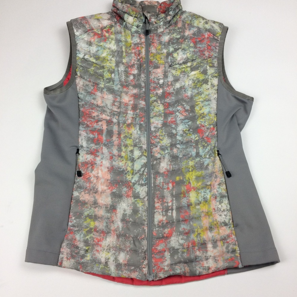 Eddie Bauer First Ascent Puffer Vest Womens Small  Full Zip Pockets Down 800‎